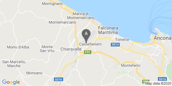 mappa Piazzale Sordoni - Falconara Marittima (AN)  auto lungo termine a Ancona