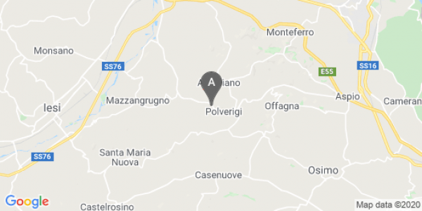 mappa Via Dell' Industria, 21 - Polverigi (AN)  auto lungo termine a Ancona