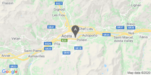 mappa Via Lavoratori Vittime Col Du Mont, 23 - Aosta (AO)  auto lungo termine a Aosta
