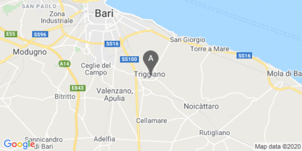 mappa Via Cesare Battisti, 200 - Triggiano (BA)  auto lungo termine a Bari