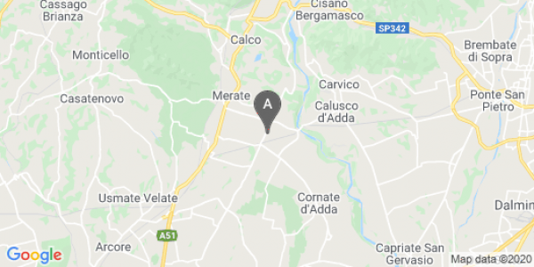 mappa Via Milano, 43 - Robbiate (LC)  auto lungo termine a Bergamo