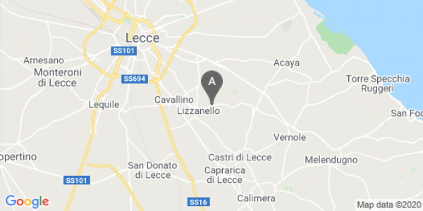mappa Via Leonardo Da Vinci, 145 - Lizzanello (LE)  auto lungo termine a Lecce