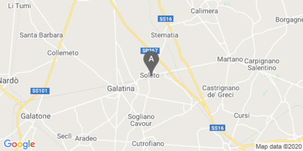 mappa Viale Raimondello Orsini, 249/251 - Soleto (LE)  auto lungo termine a Lecce