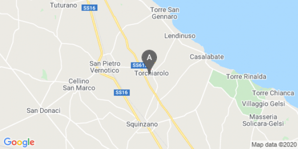 mappa Via Lo Marchese - Torchiarolo (BR)  auto lungo termine a Lecce