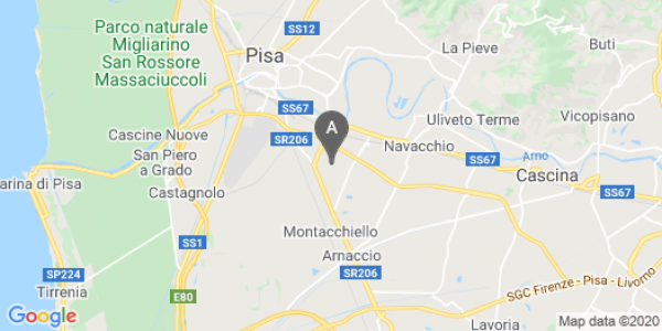 mappa Via Aldrovandi, 11/13 - Ospedaletto (PI)  auto lungo termine a Lucca
