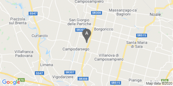 mappa 1, Via Tergola - Campodarsego (PD)  bici  a Padova