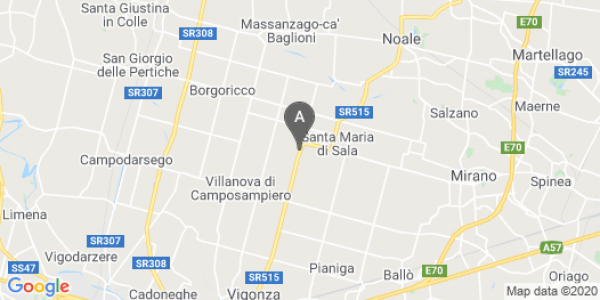 mappa 174, Via Noalese - Santa Maria Di Sala (VE)  bici  a Padova