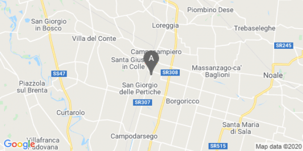 mappa Via Borgo Padova, 114 - Camposampiero (PD)  bici  a Padova