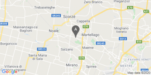 mappa 60/A, Via XXV Aprile - Salzano (VE)  bici  a Padova