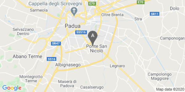 mappa 1, Via Foscolo Ugo - Ponte San Nicolò (PD)  bici  a Padova