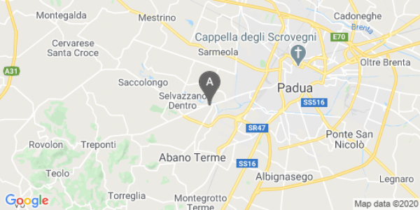 mappa Via Euganea, 9 - Selvazzano Dentro (PD)  bici  a Padova