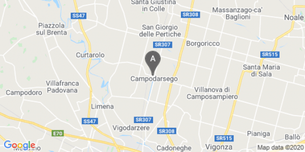 mappa 8, Via De Toni - Campodarsego (PD)  bici  a Padova
