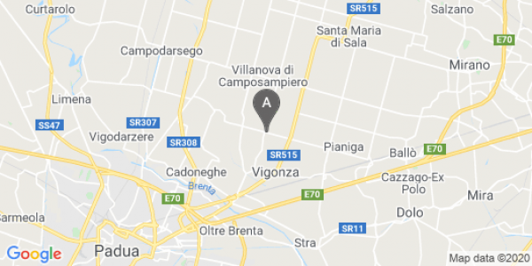 mappa 92, Via Cavinello Ovest - Pianiga (VE)  bici  a Padova