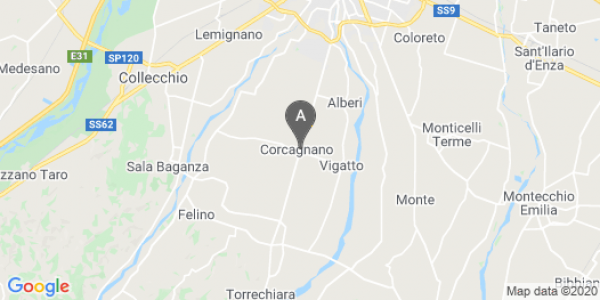 mappa 427, Via Langhirano - Corcagnano (PR)  bici  a Parma