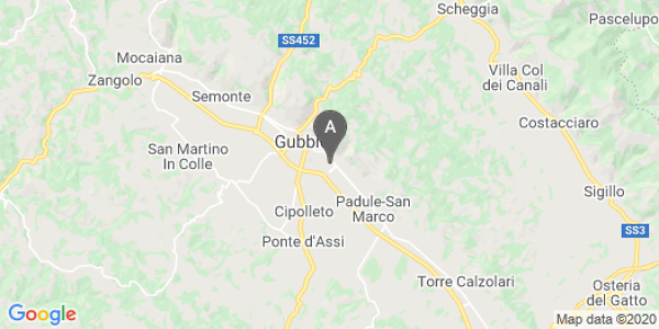 mappa Via Benedetto Croce, 64 - Gubbio (PG)  auto lungo termine a Pesaro e Urbino