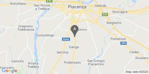 mappa Via 1 Maggio, 97 - Podenzano (PC)  auto lungo termine a Piacenza
