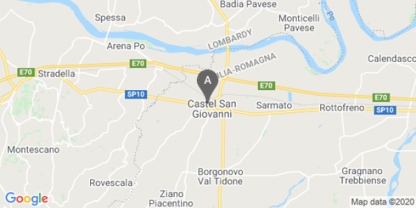 mappa Via Fratelli Bandiera, 45/D - Castel San Giovanni (PC)  bici  a Piacenza