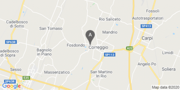 mappa Via Fosdondo, 4 - Correggio (RE)  auto lungo termine a Reggio Emilia