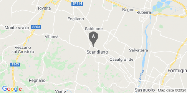 mappa Via Del Bosco - Scandiano (RE)  bici  a Reggio Emilia