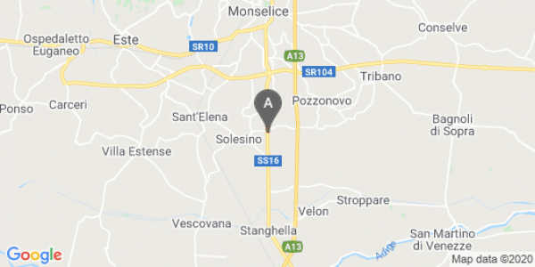 mappa Ss16 - Solesino (PD)  bici  a Rovigo