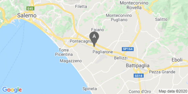 mappa Via Amerigo Vespucci, 45 - Pontecagnano Faiano (SA)  auto lungo termine a Salerno