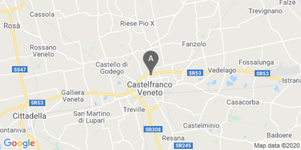 mappa Via Circonvallazione Est, 6/A - Castelfranco Veneto (TV)  auto lungo termine a Treviso