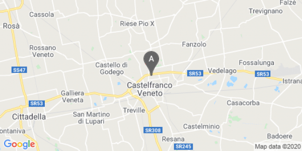 mappa Via Circonvallazione Est, 8 - Castelfranco Veneto (TV)  auto lungo termine a Treviso