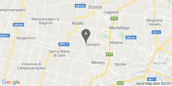 mappa Via Roma, 161 - Salzano (VE)  bici  a Treviso