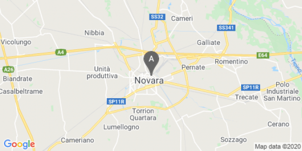 mappa Piazza Garibaldi, 5 - Novara (NO)  auto lungo termine a Vercelli