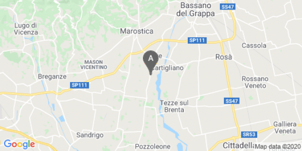 mappa 1, Via Giacomo Zanella - Nove (VI)  bici  a Vicenza